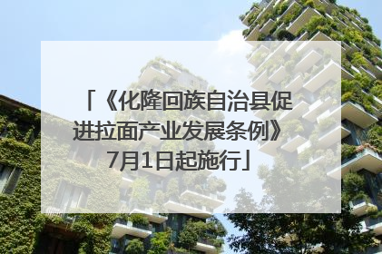 《化隆回族自治县促进拉面产业发展条例》7月1日起施行