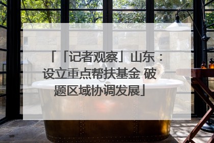 「记者观察」山东：设立重点帮扶基金 破题区域协调发展