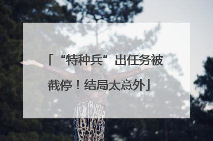 “特种兵”出任务被截停！结局太意外