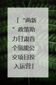 “两新”政策助力甘肃首个氢能公交项目投入运营