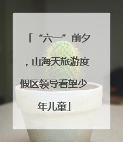 “六一”前夕，山海天旅游度假区领导看望少年儿童
