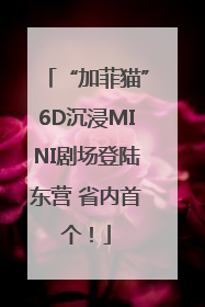 “加菲猫”6D沉浸MINI剧场登陆东营 省内首个！