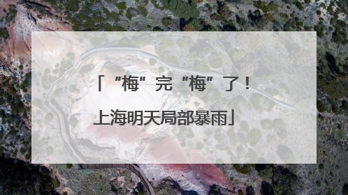 “梅”完“梅”了！上海明天局部暴雨