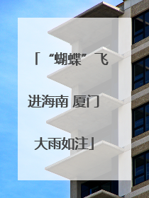 “蝴蝶”飞进海南 厦门大雨如注