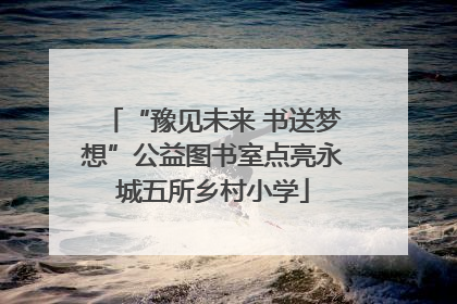 “豫见未来 书送梦想”公益图书室点亮永城五所乡村小学
