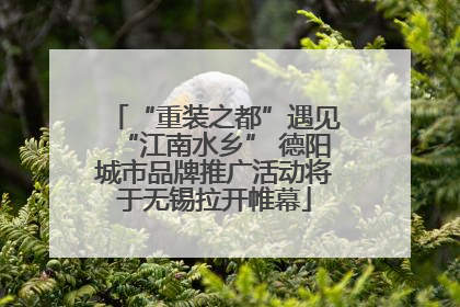 “重装之都”遇见“江南水乡” 德阳城市品牌推广活动将于无锡拉开帷幕