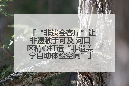 “非遗会客厅”让非遗触手可及 河口区精心打造“非遗美学自助体验空间”