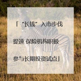 “长钱”入市步伐提速 保险机构积极参与长期投资试点