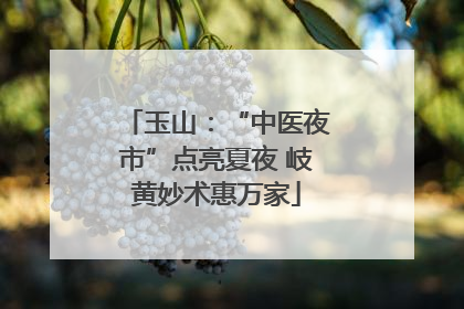 玉山：“中医夜市”点亮夏夜 岐黄妙术惠万家
