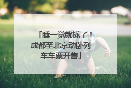 睡一觉就拢了！成都至北京动卧列车车票开售