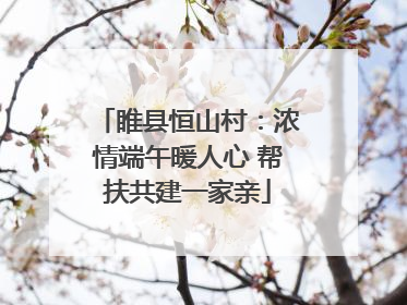 睢县恒山村：浓情端午暖人心 帮扶共建一家亲