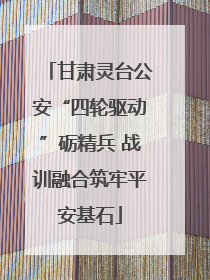 甘肃灵台公安“四轮驱动”砺精兵 战训融合筑牢平安基石