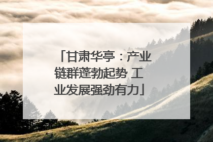 甘肃华亭：产业链群蓬勃起势 工业发展强劲有力
