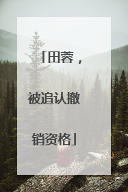 田蓉，被追认撤销资格