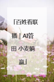 百姓看联播｜AI管田 小麦躺赢