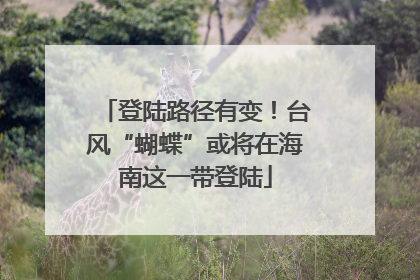 登陆路径有变！台风“蝴蝶”或将在海南这一带登陆
