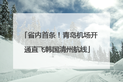 省内首条！青岛机场开通直飞韩国清州航线