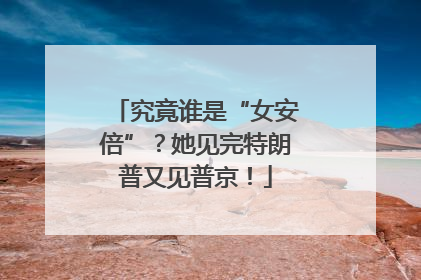 究竟谁是“女安倍”？她见完特朗普又见普京！