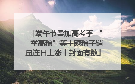 端午节叠加高考季 “一举高粽”等主题粽子销量连日上涨丨封面有数