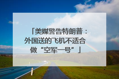 美媒警告特朗普：外国送的飞机不适合做“空军一号”