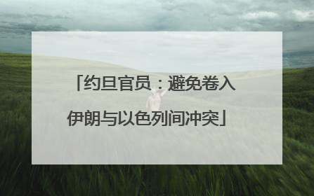 约旦官员：避免卷入伊朗与以色列间冲突