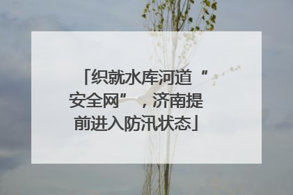 织就水库河道“安全网”，济南提前进入防汛状态