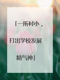 一所村小，打出学校发展精气神
