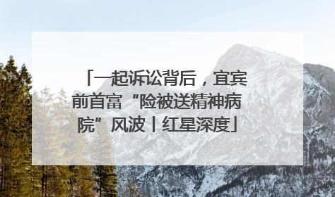 一起诉讼背后，宜宾前首富“险被送精神病院”风波丨红星深度