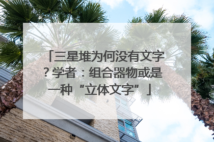 三星堆为何没有文字？学者：组合器物或是一种“立体文字”
