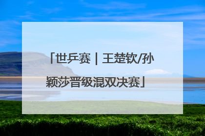 世乒赛｜王楚钦/孙颖莎晋级混双决赛
