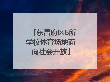 东昌府区6所学校体育场地面向社会开放