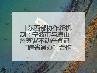 东西部协作新机制：宁波市与凉山州签署不动产登记“跨省通办”合作框架协议