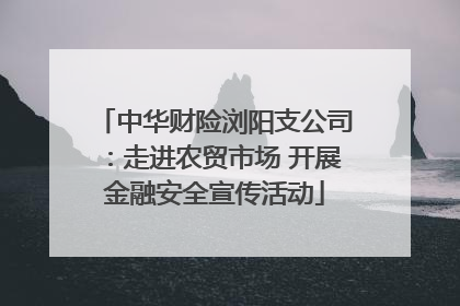 中华财险浏阳支公司：走进农贸市场 开展金融安全宣传活动