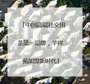 中国高端社交用茶第一品牌，华祥苑加盟新时代
