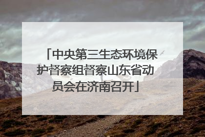 中央第三生态环境保护督察组督察山东省动员会在济南召开