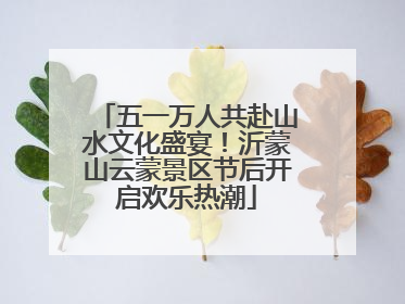 五一万人共赴山水文化盛宴！沂蒙山云蒙景区节后开启欢乐热潮