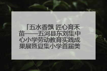 五水香飘 匠心育禾苗——五河县东刘集中心小学劳动教育实践成果展暨夏集小学首届美食节盛大举行