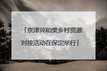 京津冀和美乡村资源对接活动在保定举行