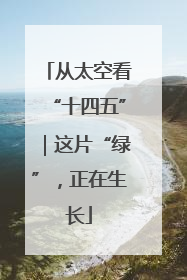 从太空看“十四五”｜这片“绿”，正在生长