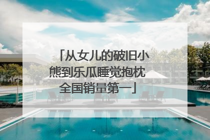 从女儿的破旧小熊到乐瓜睡觉抱枕全国销量第一