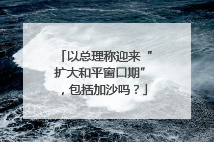 以总理称迎来“扩大和平窗口期”，包括加沙吗？