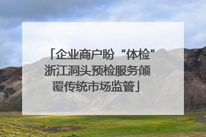 企业商户盼“体检” 浙江洞头预检服务颠覆传统市场监管