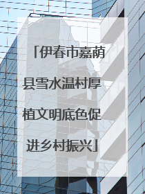 伊春市嘉荫县雪水温村厚植文明底色促进乡村振兴