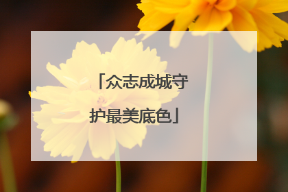 众志成城守护最美底色