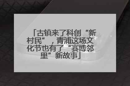 古镇来了科创“新村民”，青浦这场文化节也有了“赛博邻里”新故事