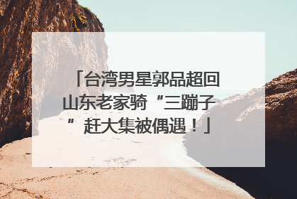 台湾男星郭品超回山东老家骑“三蹦子”赶大集被偶遇！