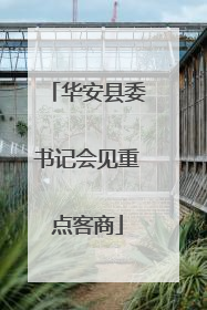 华安县委书记会见重点客商