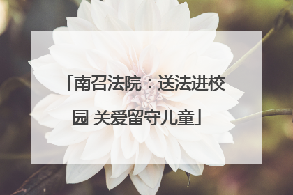 南召法院：送法进校园 关爱留守儿童