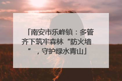 南安市乐峰镇：多管齐下筑牢森林“防火墙”，守护绿水青山