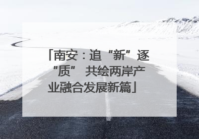 南安：追“新”逐“质” 共绘两岸产业融合发展新篇